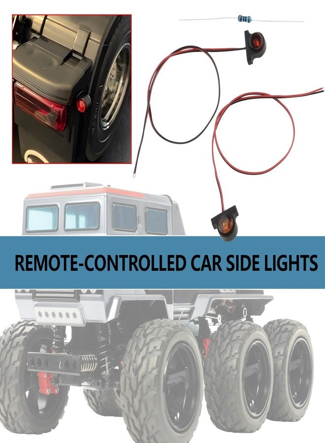 كريت آيديا ابتكر فكرة: زوج واحد من مصابيح تحديد المواقع ثنائية اللون، مصابيح جانبية لسيارات التحكم عن بعد بمقياس 1/14، متوافقة مع سيارات T-Amiya، باللونين البرتقالي والأحمر. - Image 2